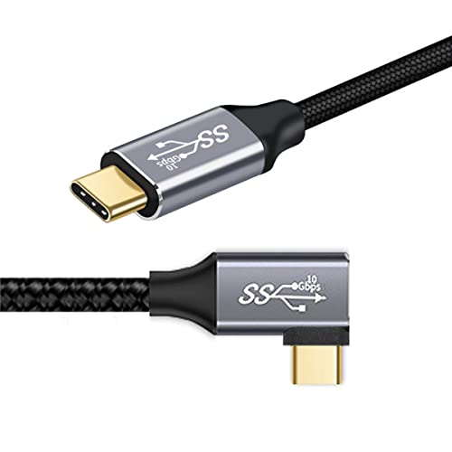 chenyang USB C Kabel USB 3.1 Typ C 10Gbit/s 100W Daten 90 Grad rechtwinkliges Kabel mit E-Marker für Laptop Telefon 0.5M von chenyang