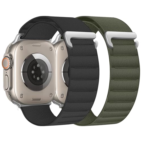 Chinbersky 2 Stück Alpine Loop Armband Kompatibel mit Apple Watch Ultra Armband 49mm 45mm 44mm 46mm 42mm, Stoff Verstellbare Sport Nylon Ersatzarmband für iWatch Ultra 2 SE Series 10 9 8 7 6 5 4 3 2 1 Chinbersky 2 Stück Alpine Loop Armband Kompatibel mit Apple Watch Ultra Armband 49mm 45mm 44mm 46mm 42mm, Stoff Verstellbare Sport Nylon Ersatzarmband für iWatch Ultra 2 SE Series 10 9 8 7 6 5 4 3 2 1 von chinbersky