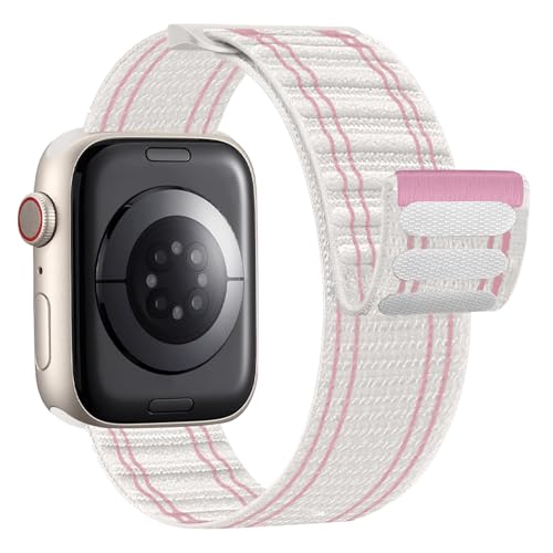 Chinbersky Nylon Sport Loop Armband Kompatibel mit Apple Watch Armband 38mm 40mm 41mm 42mm 44mm 45mm 46mm 49mm für Männer Frauen,Verstellbares Ersatzband für iWatch Series Ultra10/9/8/7/6/5/4/3/2/1/SE von chinbersky