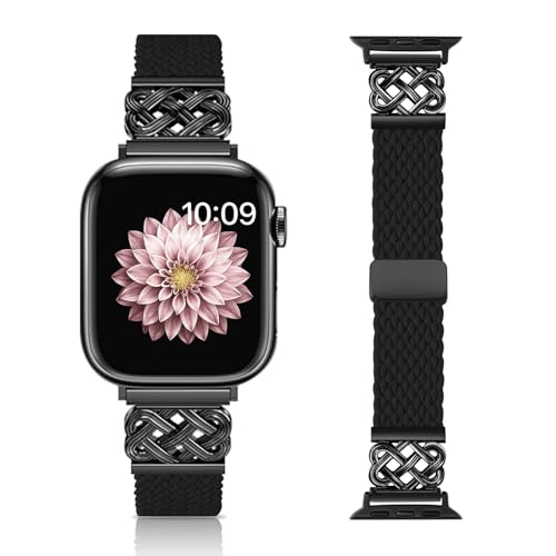 chinbersky Geflochten Armbänder Kompatibel mit Apple Watch Armband 44mm 45mm 46mm 49mm 42mm, Magnet Verschluss Stoff Nylon Ersatzarmband für iWatch Ultra Series 10/9/8/7/6/5/4/3/2/1/SE chinbersky Geflochten Armbänder Kompatibel mit Apple Watch Armband 44mm 45mm 46mm 49mm 42mm, Magnet Verschluss Stoff Nylon Ersatzarmband für iWatch Ultra Series 10/9/8/7/6/5/4/3/2/1/SE von chinbersky