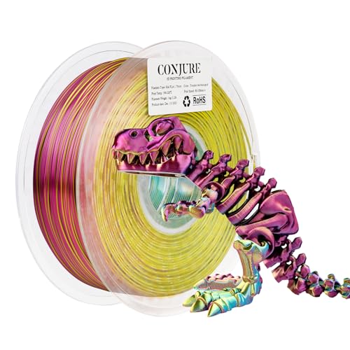 Chitu Systems Conjure Silk PLA 3D Drucker Filament, 1.75mm Triolor Filament, Silk Blau Gold Rot 3D Druck Filament 1KG/2.2lb von chitu systems