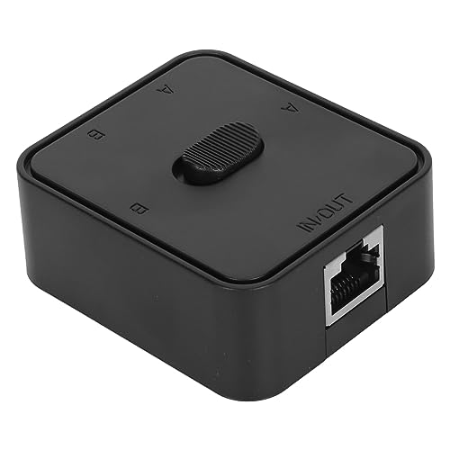 ciciglow Gigabit-Ethernet-Splitter-Auswahlbox, 2-in-1-Out-2-Port-Netzwerk-Switch Zum Teilen und Umschalten von Netzwerken, kein Strom Erforderlich von ciciglow