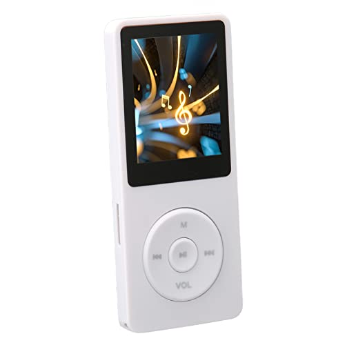 MP3-Player, 1,8-Zoll-Bildschirm, 8 GB Speicher, 64 GB Erweiterbarer MP4-Player, 30 Stunden Wiedergabe, MP3-Musik-Player, Unterstützt UKW-Radio, , Spiele, Elektronisches (Weiss) von ciciglow