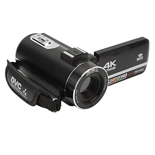 Videokamera-Camcorder, HD 4K-Digitalkamera-Recorder, 48 MP, 18-facher Digitalzoom, 3,0-Zoll-Touchscreen-WLAN-Vlogging-Kamera mit Fernbedienung, 1500-mAh-Akku von ciciglow
