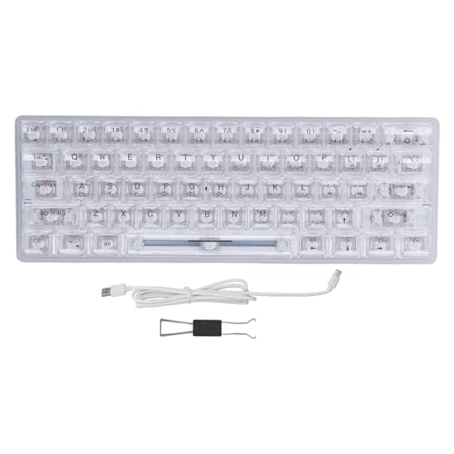 ciciglow 60% Kabelgebundene RGB-Gaming-Tastatur, 61 Tasten, Transparent, Hot-Swap, 19 Lichteffekte ciciglow 60% Kabelgebundene RGB-Gaming-Tastatur, 61 Tasten, Transparent, Hot-Swap, 19 Lichteffekte von ciciglow