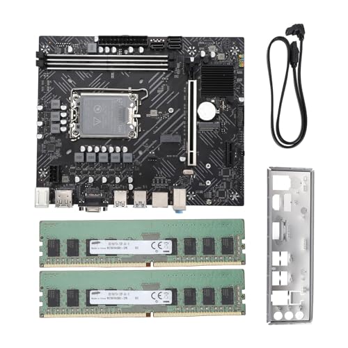 ciciglow DDR4 2133 MHz-Speicherkit, PCIe 4.0 X16-Steckplatz-Motherboard für Core 12-13-Gen-CPU mit Gigabit-LAN-Karte (H610-Motherboard + 8 GB x 2 Speicherkit) von ciciglow