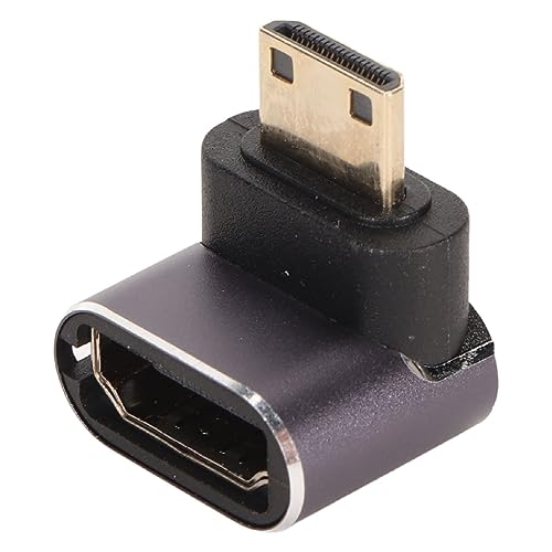 ciciglow -HDMI-Stecker auf HDMI-Buchse-Adapter, UHD 8K Rechtwinkliger Zwei-Wege-Erweiterungsadapter mit LED-Licht, für RPi 4, DSLR, Tablets von ciciglow