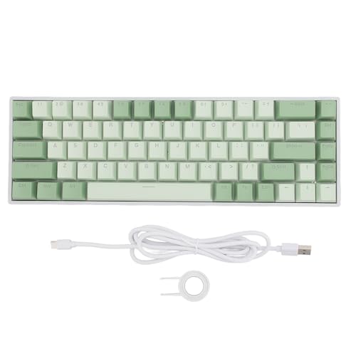 ciciglow Mechanische Tastatur mit 68 Tasten, Roter Schalter, RGB-Gaming-Tastaturmodi, 2,4 G, Bluetooth 3.0, 5.0 Typ C, Kabelgebundene Mechanische Tastatur von ciciglow