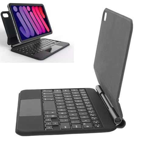 ciciglow Tastaturhülle für IOS Tablet 6 2021 8,3 Zoll A2567 A2568 A2569, BT5.3 Tablet-Abdeckung mit Hintergrundbeleuchtung, Magnetischem Ständer und Trackpad von ciciglow