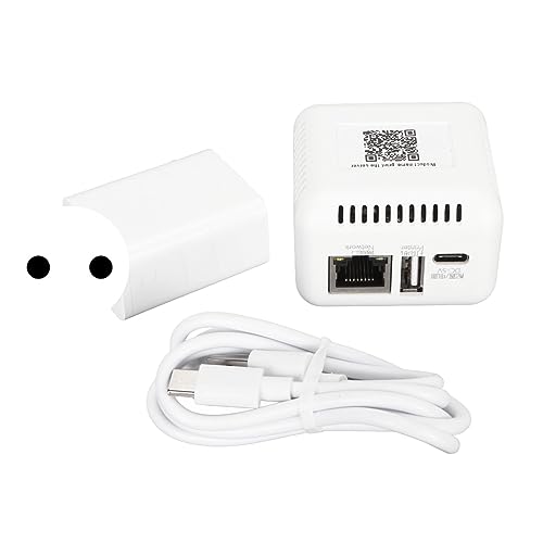 ciciglow USB 2.0-Netzwerk-Druckserver, LAN-Druckfreigabeserver für USB-Drucker, Computer-Druckserver-Adapter für XP oder Höher, für Android, für (EU-Stecker) von ciciglow