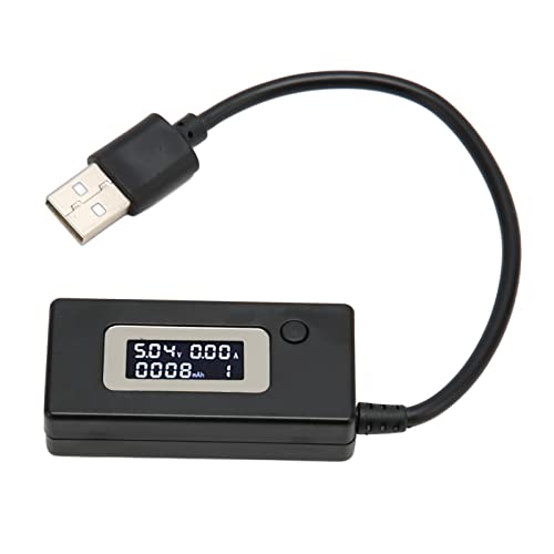 ciciglow USB-Messgerät, 3-15 V, 0,05 A - 3,50 A, Spannungs- und Stromtester, HD-LCD-Display, Digitalmultimeter, USB-Tester für USB-A-Kabel, Laptops, Telefone und Ladegeräte von ciciglow