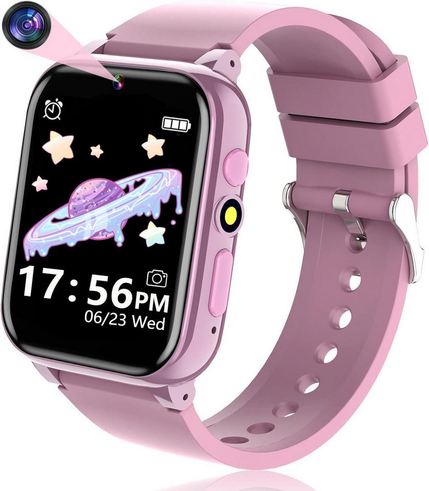 clleylise Kinder Jungen und Mädchen Geschenke HD-Kamera, Musik, Video Smartwatch, mit 26 Spielen Schrittzähler, Alarm, für im Alter von 4-16 von clleylise