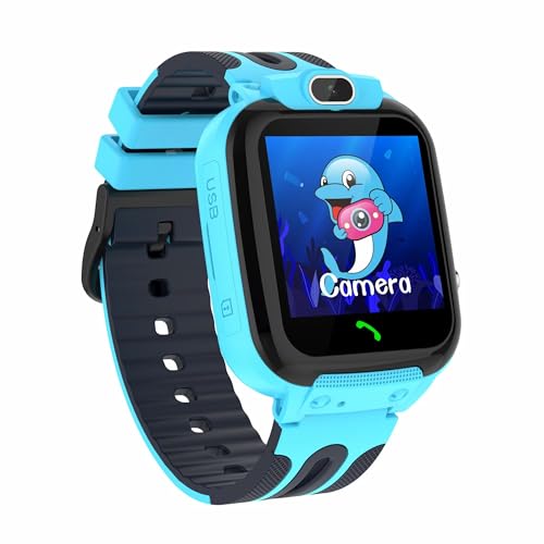 clleylise Kinder Smartwatch, Smartwatch Kinder mit GPS und Telefon Voice Chat/SOS/IP68/Wasserdicht/Spiel/Kamera/Wecker Touchscreen, Kinderuhr/Smart Watch für Jungen Mädchen 4-16 Jahre von clleylise