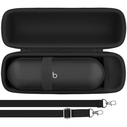 co2CREA Hart Reise Schutz Hülle Etui Tasche für Beats Pill Tragbarer Bluetooth Lautsprecher, Beats by Dr. DRE Pill Lautsprecher Tragetasche mit Schultergurt (Nur Fall, Ohne Lautsprecher) von co2CREA