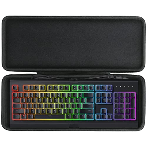 co2CREA Harte Tastatur reiseschutzhülle Etui Tasche für Razer cynosa V2 /Cynosa Chroma/BlackWidow V3 Pro/huntman Elite/Ornata V2 /huntman V2 Mechanical Gaming Tastatur von co2CREA