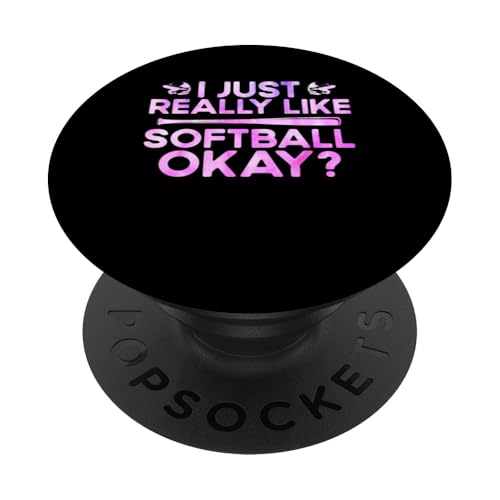 Ich mag Softball einfach wirklich okay? sport PopSockets mit austauschbarem PopGrip von coach girl & play softball Gift