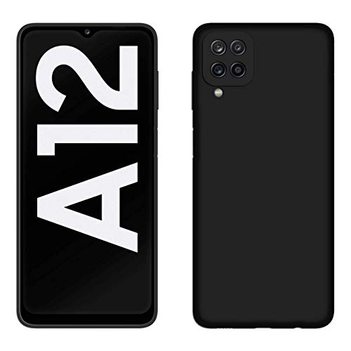 cofi1453® Silikon Hülle Basic kompatibel mit Samsung Galaxy A12 (A125F) Case TPU Soft Handy Cover Schutz Schwarz von COFI 1453