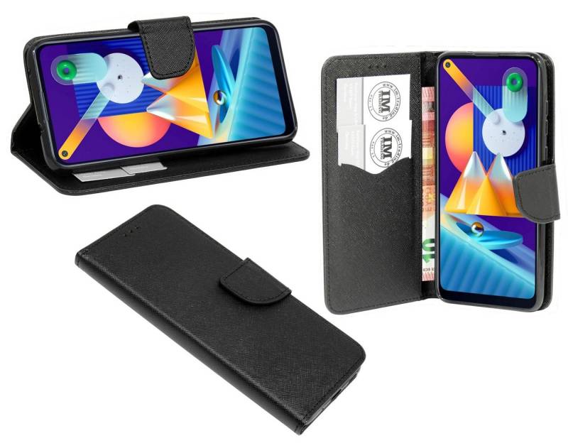 cofi1453 Handyhülle Hülle Tasche für Samsung Galaxy M11, Kunstleder Schutzhülle Handy Wallet Case Cover mit Kartenfächern, Stan von cofi1453