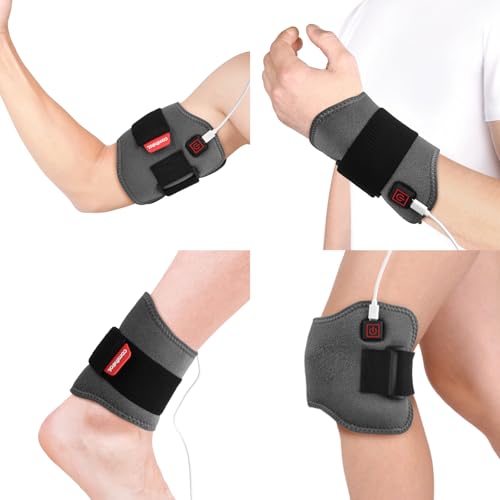 comfheat Flexible Heizkissen Wrap für Arm Bizeps Schmerzlinderung, Wrap Around Heizkissen für Handgelenk Knöchel Schmerzen, Knie, mehrere Bereiche des Körpers, USB Poewred, 3 Wärmeeinstellungen von comfheat