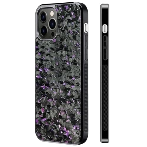 cookx Forged Carbon Fiber Phone Case,Magnetic Case Cover for Iphone Shockproof Phone Case,Support Wireless Charging (for iPhone 14 Pro,Purple) von cookx