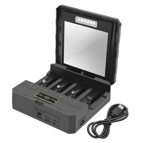 18650 Ladegerät Solar Lithium Batterie Smart Charger Typ-C Vier-Slot Multifunktions-Outdoor-Ladegerät von coserori