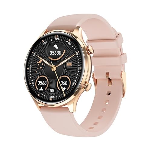 Smartwatch Damen Mit Telefonfunktion 1,32“ HD-Touchscreen,Uhr Mit SpO2-Herzfrequenzmesser,Fitnessuhr Mit Schrittzähler Herzfrequenz Schlafmonitor IP68 Wasserdicht Armbanduhr Für IOS Android (Rosa A) von cosescos