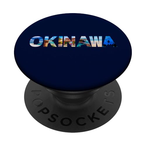 Asien Reise Souvenir Wahrzeichen Collage Japan Okinawa PopSockets Klebender PopGrip von cranberrysky retro