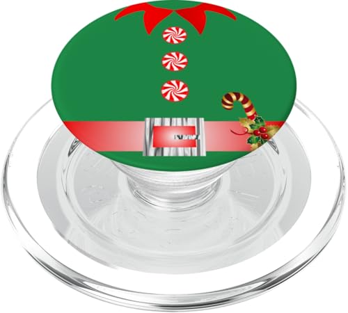 Lustiges Weihnachtsmann-Kostüm, niedliches Elfen-Kostüm PopSockets PopGrip für MagSafe von cranberrysky retro