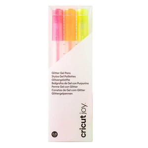 cricut™ Joy Glitzer-Gelstifte für Schneideplotter 3 St. farbsortiert (neonpink, neonorange, neongelb), 3 St. von cricut™