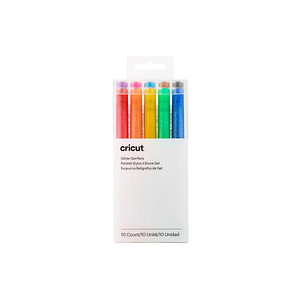 cricut™ Regenbogenfarben Glitzer-Gelstifte für Schneideplotter 10 St. farbsortiert (rot, orange, gelb, grün, blau, violett, pink, hellblau, braun, schwarz), 10 St. von cricut™