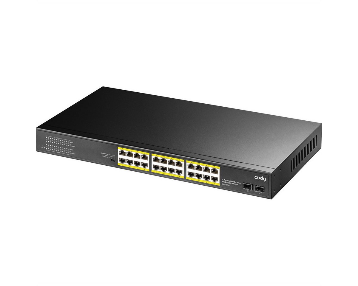 cudy GS1028PS2 24-Port Gigabit PoE+ Switch 2 SFP Ports 300W Netzwerk-Switch von cudy