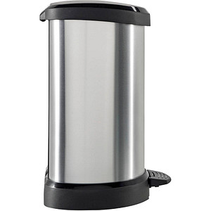 curver DECOBIN Mülleimer 20,0 l silbermetallic von curver