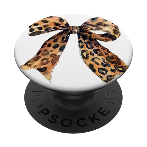 Schleife in Aquarell || Ästhetische Geparden-Leopardenmuster Schleife PopSockets mit austauschbarem PopGrip von cute cheetah print, leopard skin pattern theme