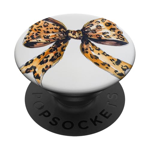 Schleife in Aquarell || Ästhetische Geparden-Leopardenmuster Schleife PopSockets mit austauschbarem PopGrip von cute cheetah print, leopard skin pattern theme