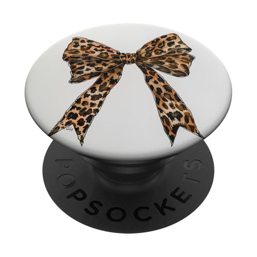 Schleife in Aquarell || Ästhetische Geparden-Leopardenmuster Schleife PopSockets mit austauschbarem PopGrip von cute cheetah print, leopard skin pattern theme