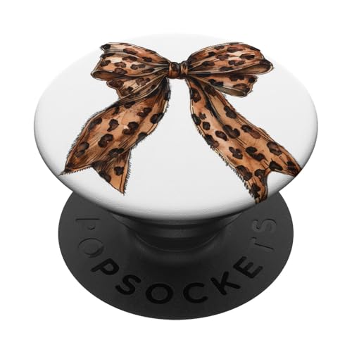 Schleife in Aquarell || Ästhetische Geparden-Leopardenmuster Schleife PopSockets mit austauschbarem PopGrip von cute cheetah print, leopard skin pattern theme