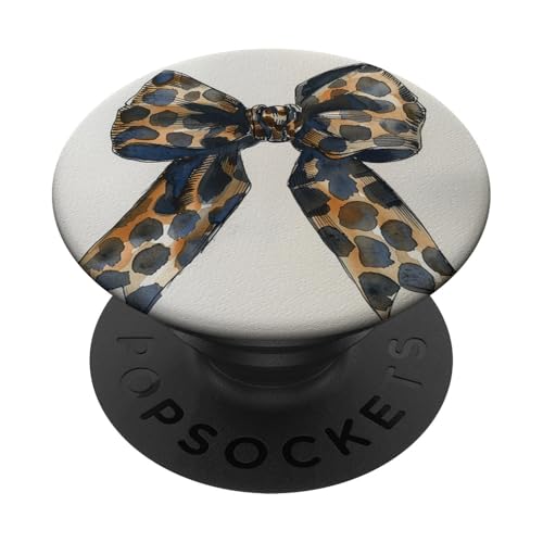 Schleife in Aquarell || Ästhetische Geparden-Leopardenmuster Schleife PopSockets mit austauschbarem PopGrip von cute cheetah print, leopard skin pattern theme