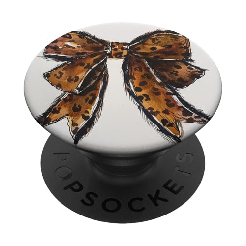 Schleife in Aquarell || Ästhetische Geparden-Leopardenmuster Schleife PopSockets mit austauschbarem PopGrip von cute cheetah print, leopard skin pattern theme