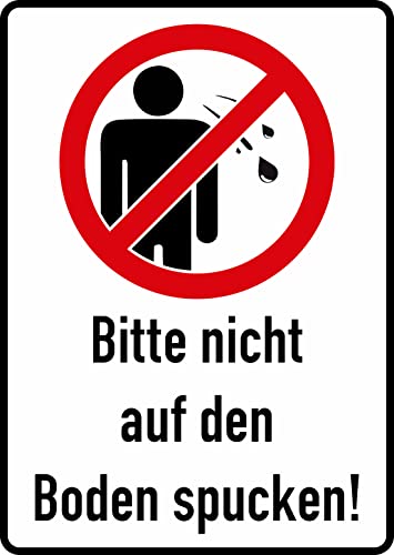 Bitte nicht auf den Boden spucken! Aufkleber Vinyl Sicherheitsaufkleber Schutzbrille Selbstklebende Karte Sticker TK-077 von daged