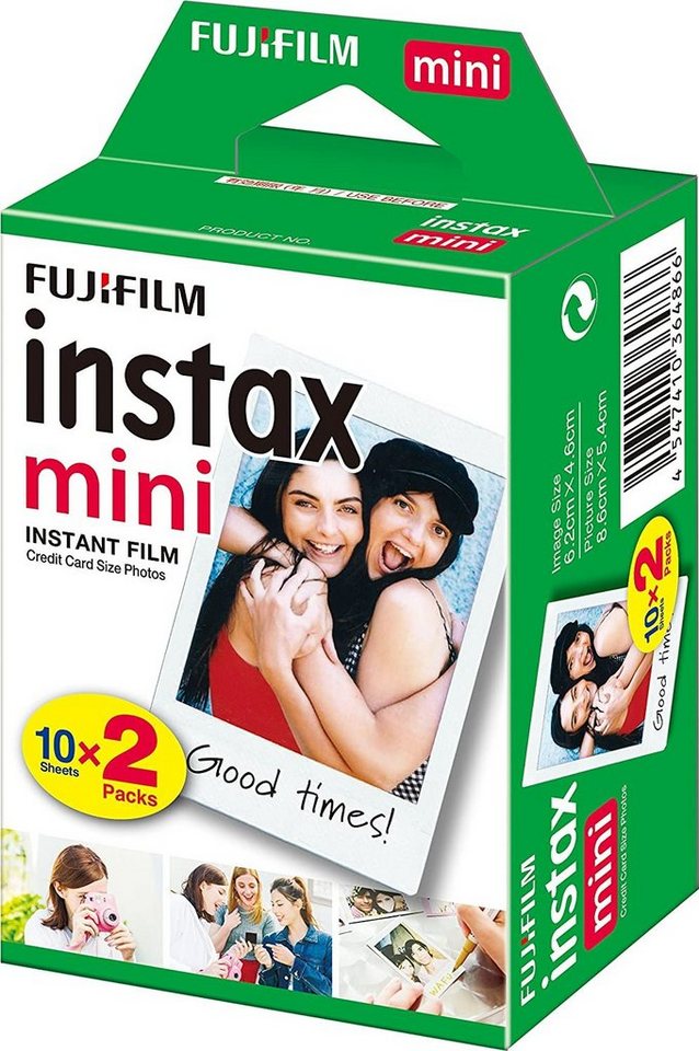 dawecom-24 Fujifilm Instax Mini Instant Film Doppelpack - 2x 10 Aufnahmen für Sofortbildkamera von dawecom-24