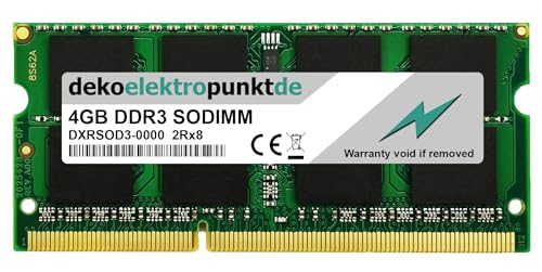 dekoelektropunktde 4GB Ram Speicher passend für Toshiba Satellite L655D-SP6001 (DDR3-8500) Arbeitsspeicher Ersatz, SODIMM DDR3 PC3 von dekoelektropunktde