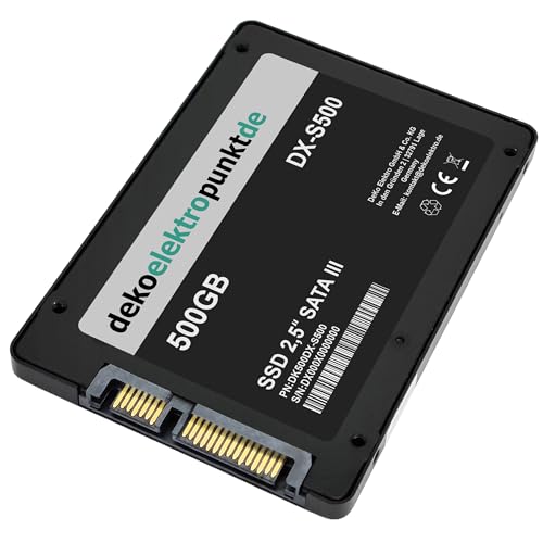 dekoelektropunktde 500GB SSD Festplatte passend für HP All-in-One 24-df0056nl, Alternatives Ersatzteil 2,5" Zoll SATA3 von dekoelektropunktde