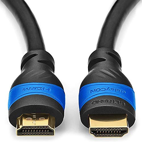 deleyCON 10m HDMI Kabel - Kompatibel zu HDMI 2.0a/b/1.4a - 4K UHD 2160p (4096x2160 Pixel) Full HD HDTV 1080p HDCP Dolby Ethernet LCD LED OLED - Schwarz von deleyCON