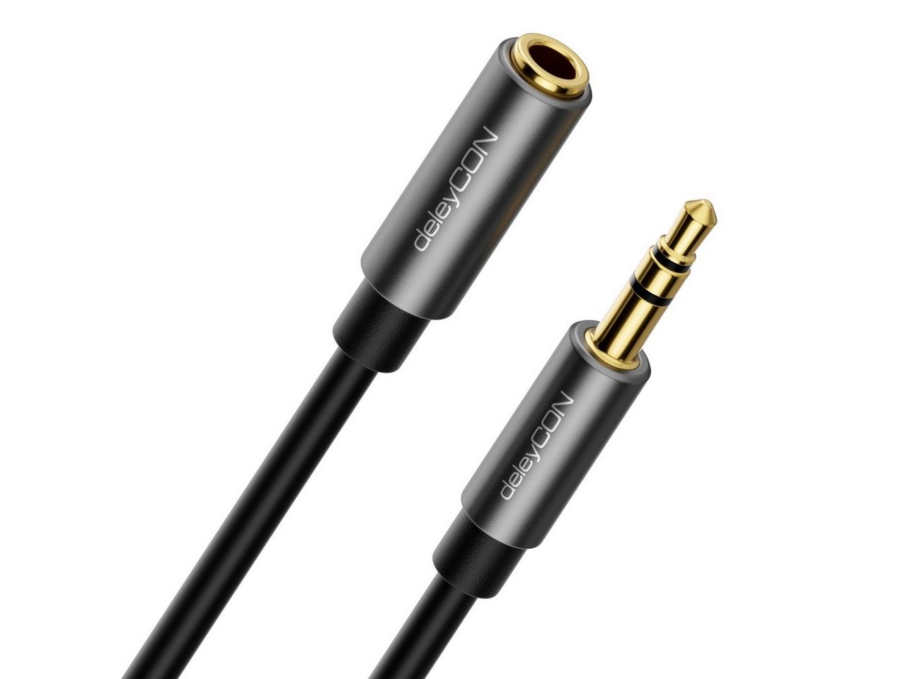 deleyCON deleyCON 2m Klinke Audio Stereo AUX Kabel Verlängerungskabel 3,5mm Audio-Kabel von deleyCON