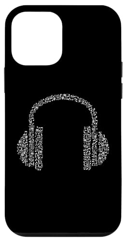 Hülle für iPhone 12 mini Kopfhörer Music Notes Graphics DJ T-Shirt, Weiß von designsanddesigns