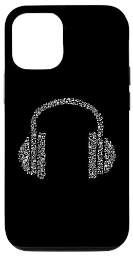 Hülle für iPhone 13 Kopfhörer Music Notes Graphics DJ T-Shirt, Weiß von designsanddesigns