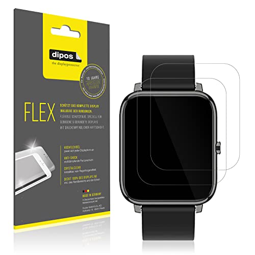 dipos I 2X Schutzfolie 100% kompatibel mit Popglory Smartwatch Folie I Full Cover 3D Displayschutz-Folie von dipos