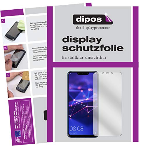 dipos I 2X Schutzfolie klar kompatibel mit Huawei Mate 20 Lite Folie Displayschutzfolie von dipos