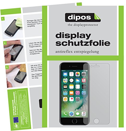 dipos I 2X Schutzfolie matt kompatibel mit Apple iPhone 8 Plus Folie Displayschutzfolie von dipos