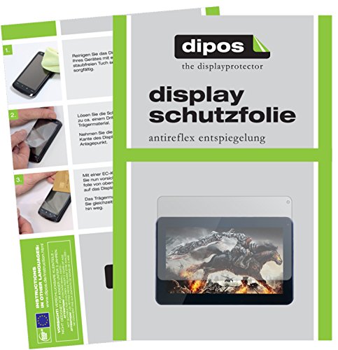 dipos I 2X Schutzfolie matt kompatibel mit Hipo 10,1 Zoll Tablet Folie Displayschutzfolie von dipos